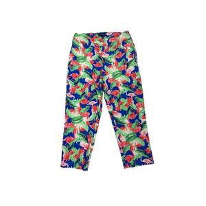 Casey Key Pants Flamingo Grandmacore Stretch Capri Pants Size Women's Small